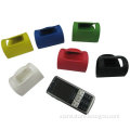high level simple style colorful soft pvc engrave moblie holder